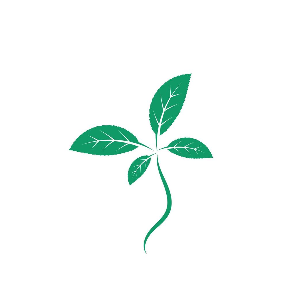 green leaf ecology nature element vector icon of go green