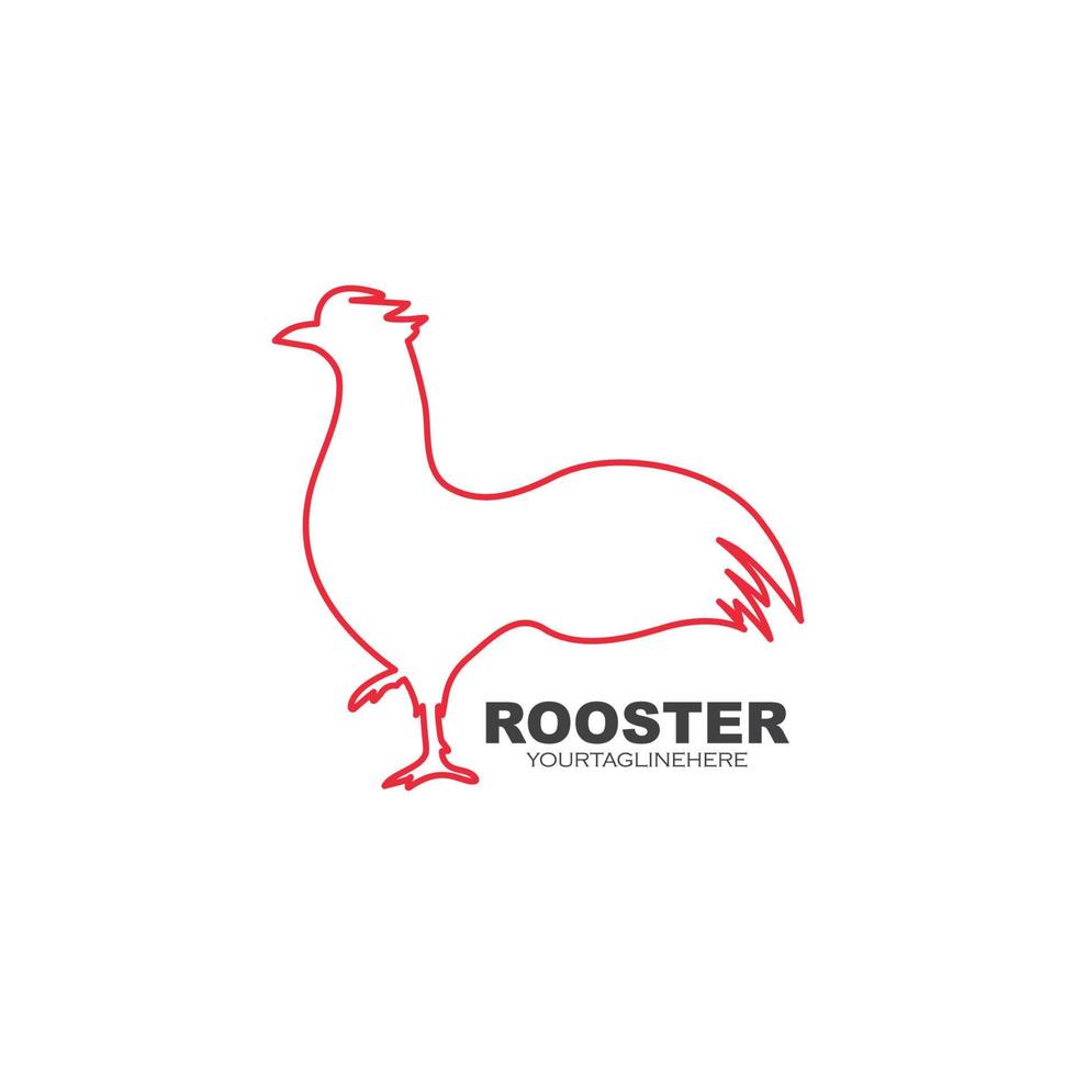 rooster logo vector illustration template