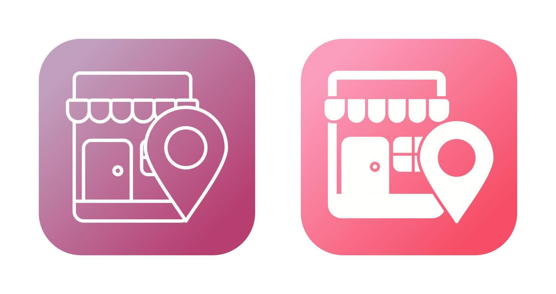 Shop Location Vector Icon