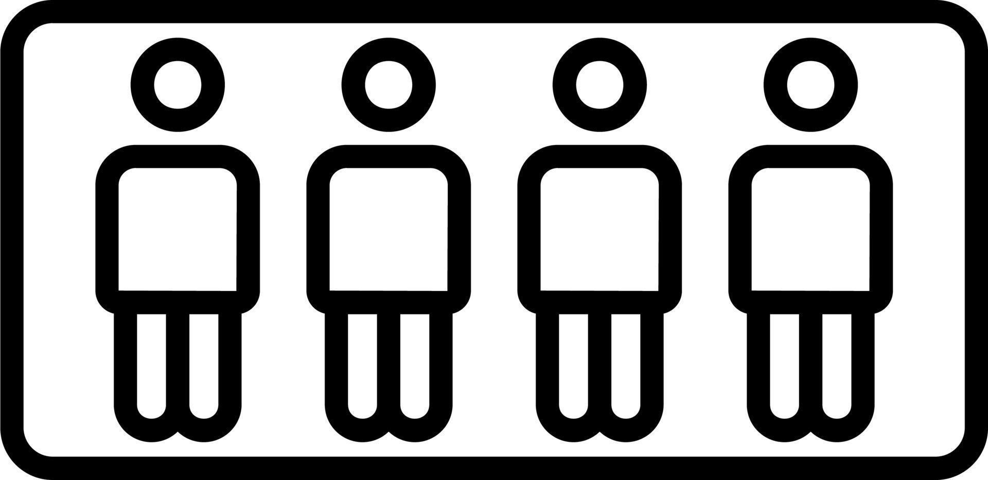 Stand in line Vector Icon