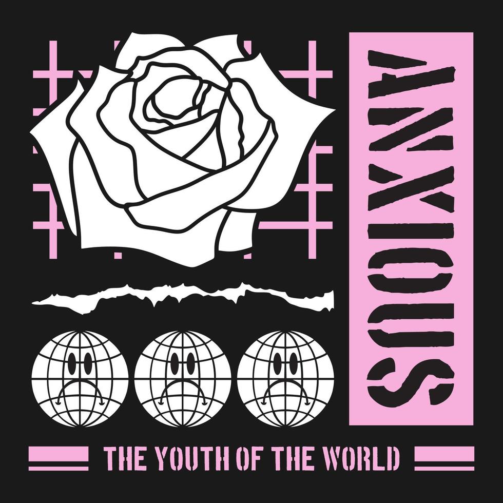 Anxious of the world vector