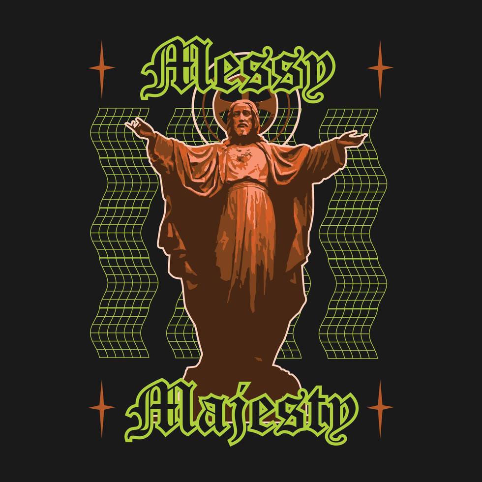 Messy Majesty FOR T SHIRT vector
