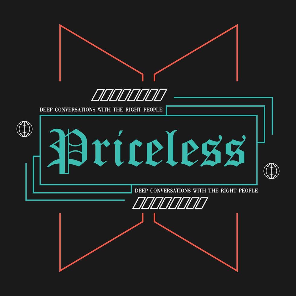 design Priceless for T-Shirt Jackets vector
