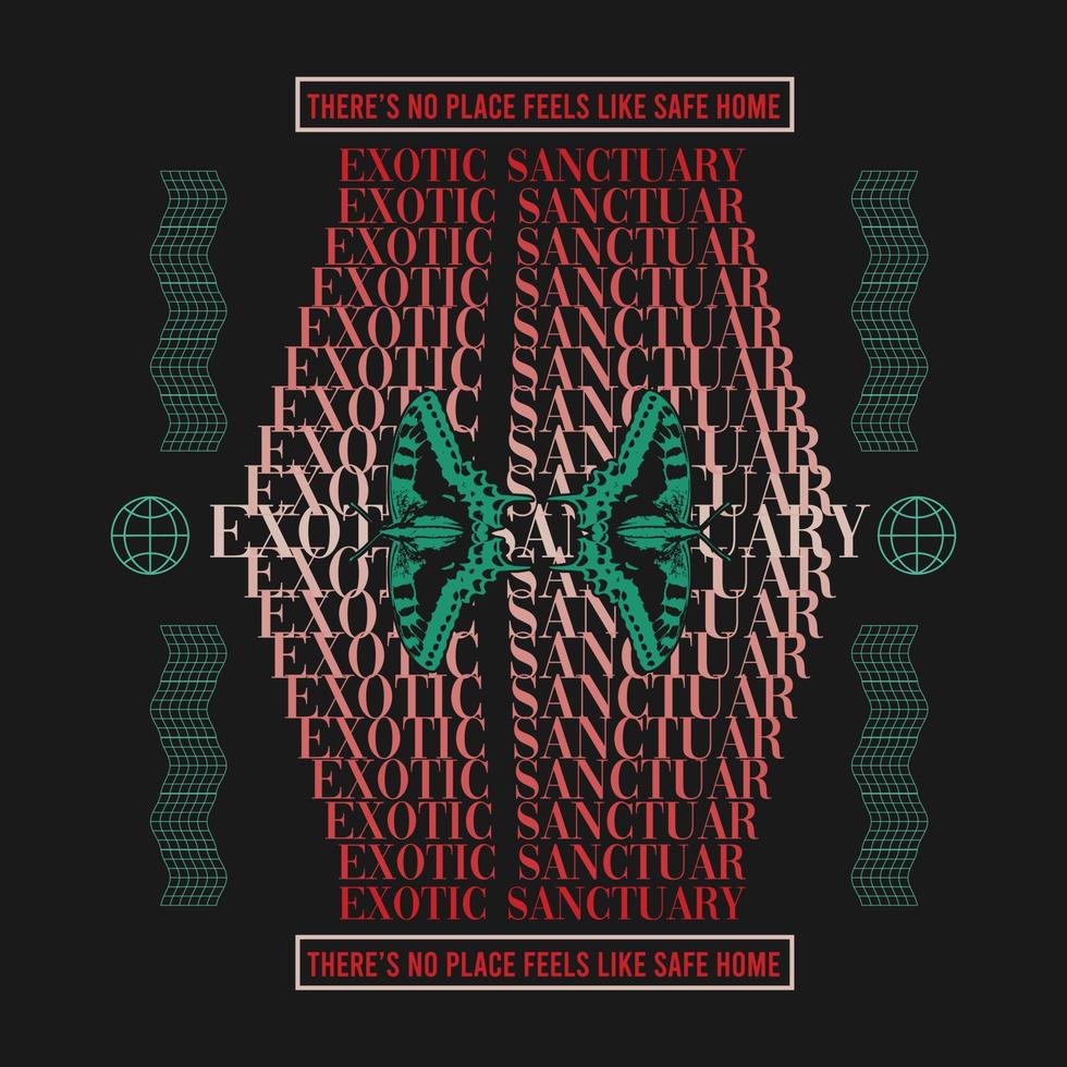 Exotic Sanctuary for T Sshirt vector