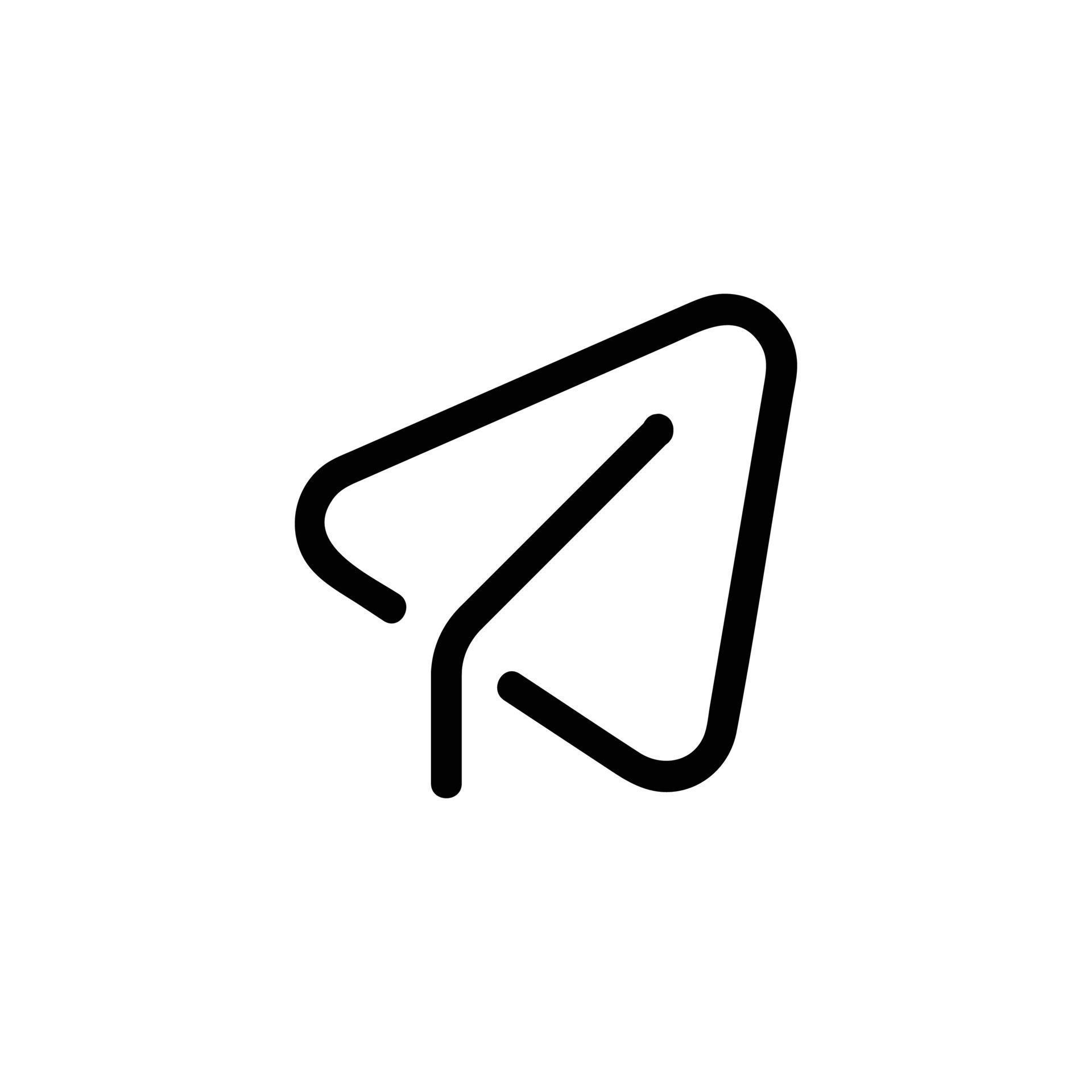 Telegram vector icon, Outline style, isolated on white Background