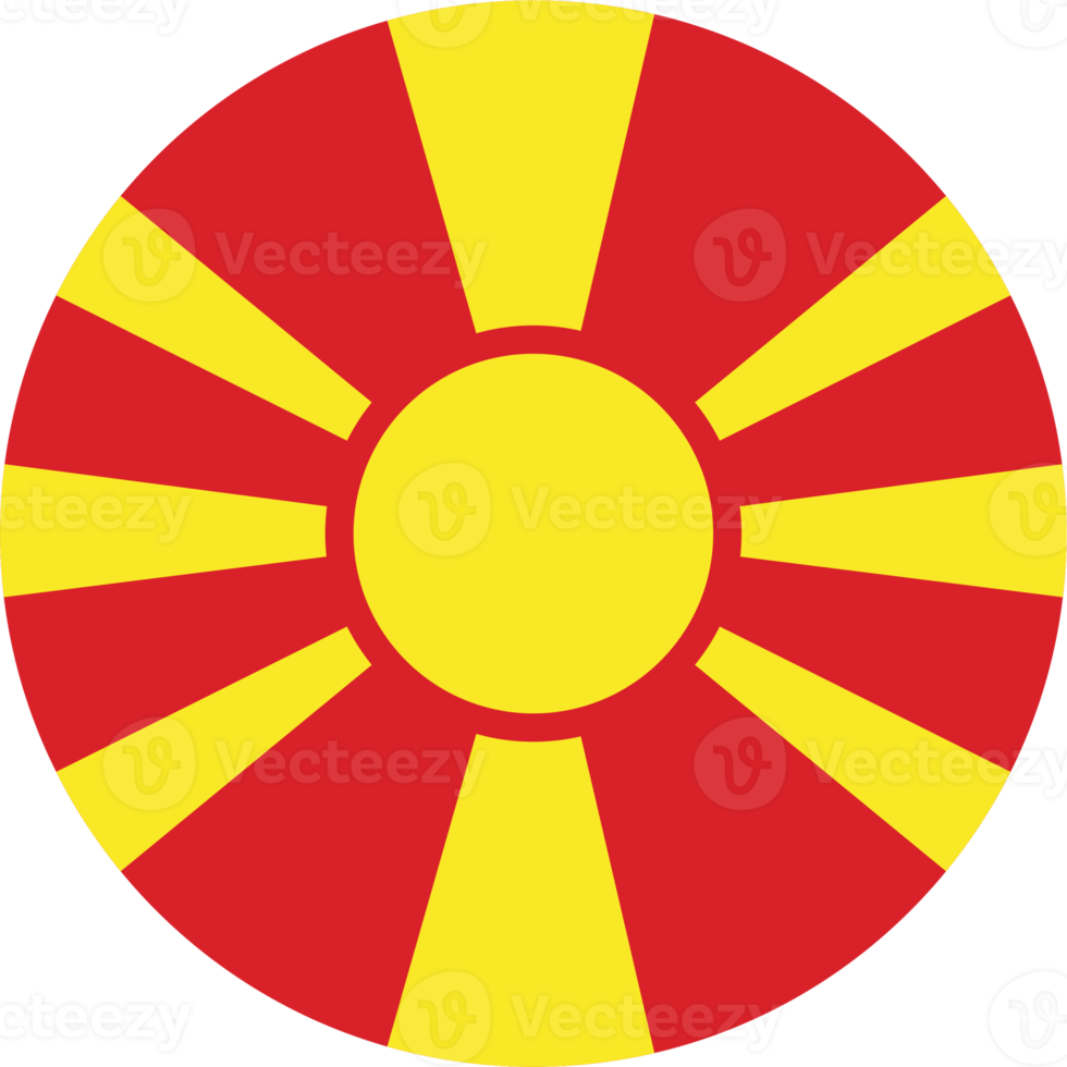 Macedônia bandeira volta forma png
