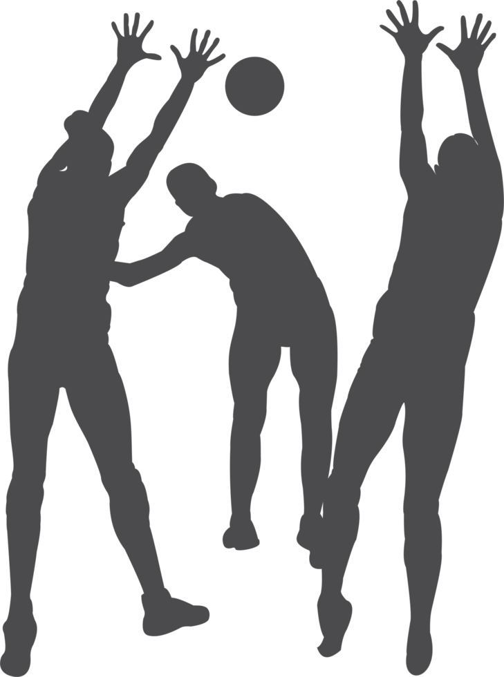 The volleyball player team silhouette PNG
