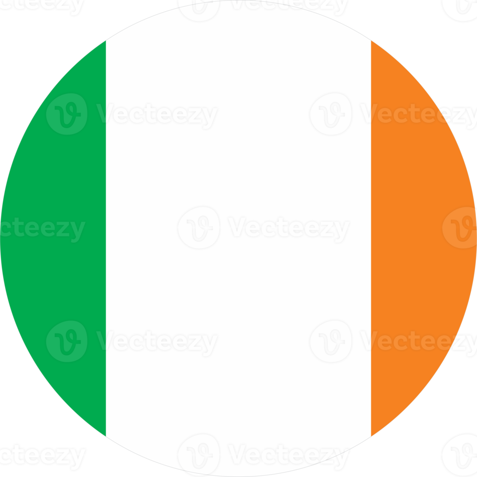 Ireland flag round shape PNG