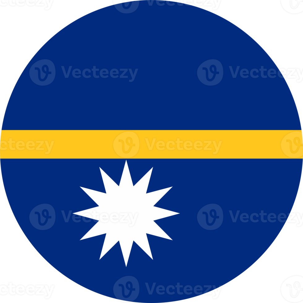 Nauru flag round shape PNG