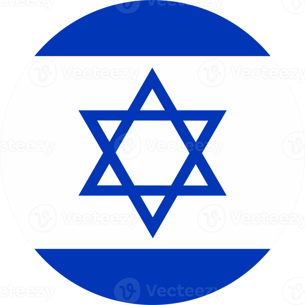 Israel flag round shape PNG