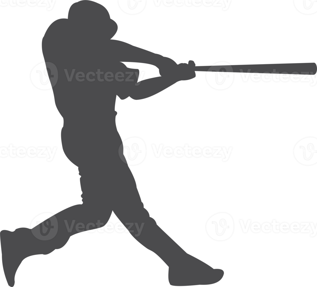 Baseball player silhouette PNG