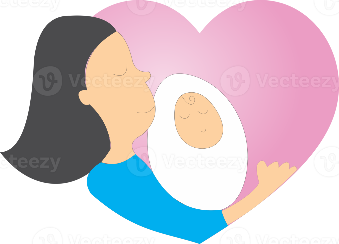 Mother love baby icon PNG