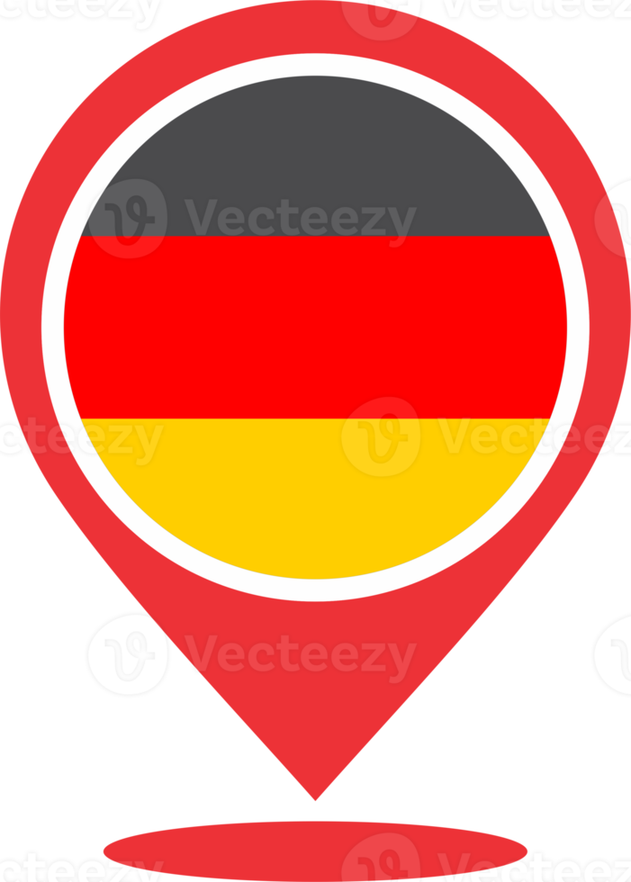 Deutschland Flagge Stift Karte Ort png