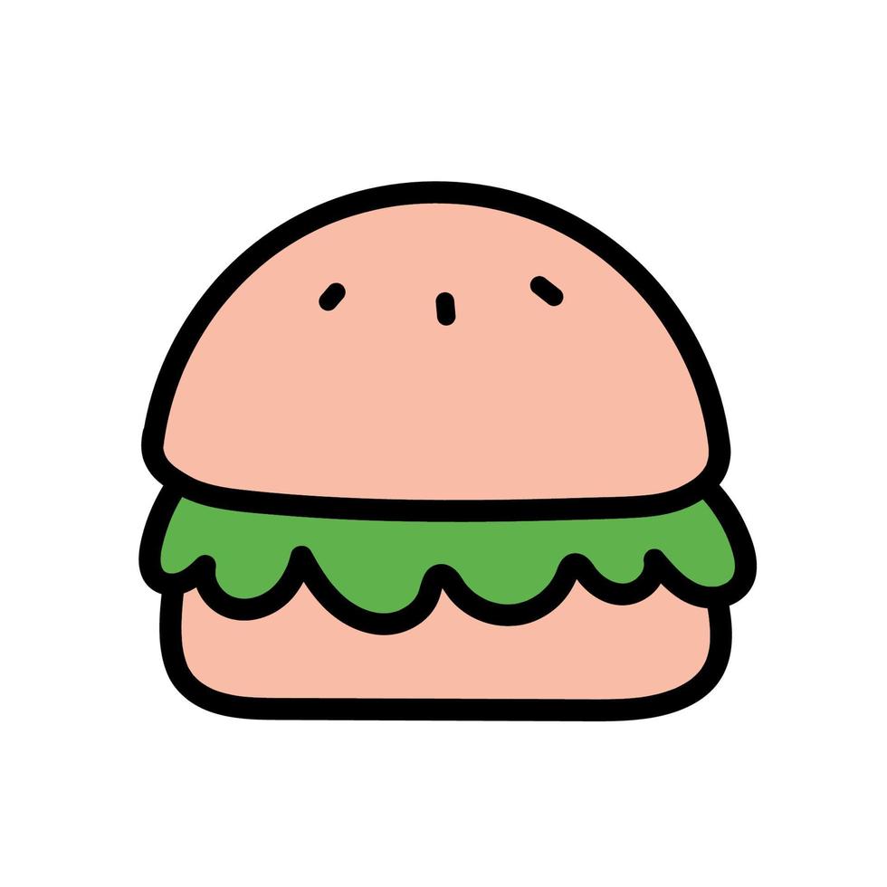 hamburger food icon vector