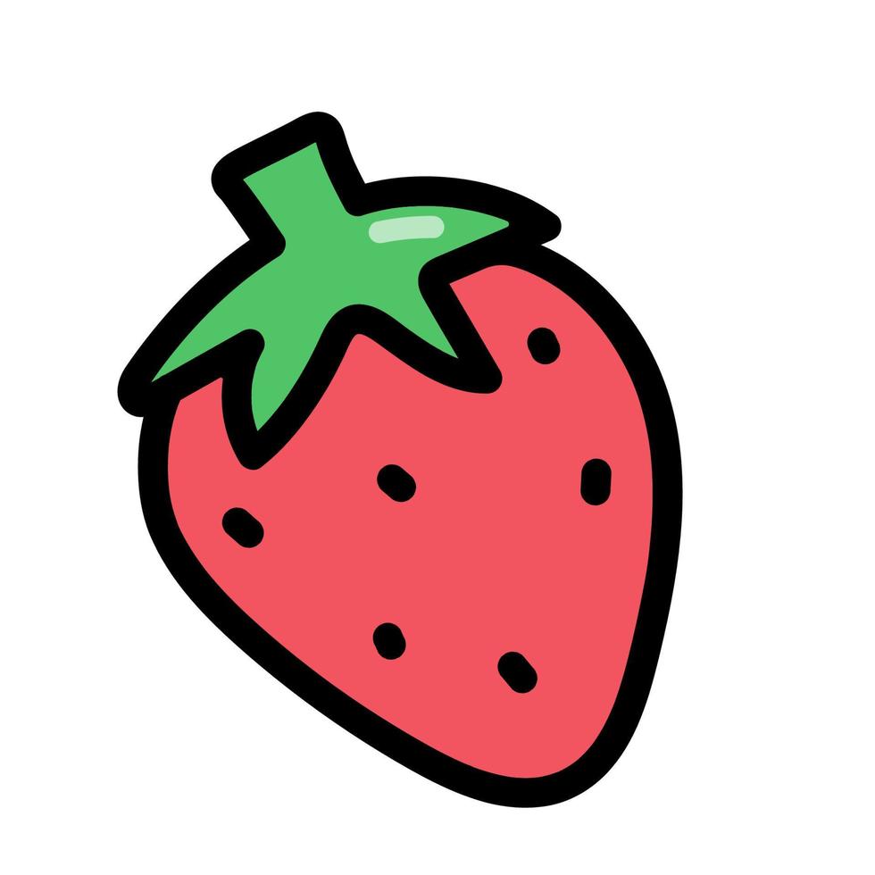 icono de fruta de fresa vector