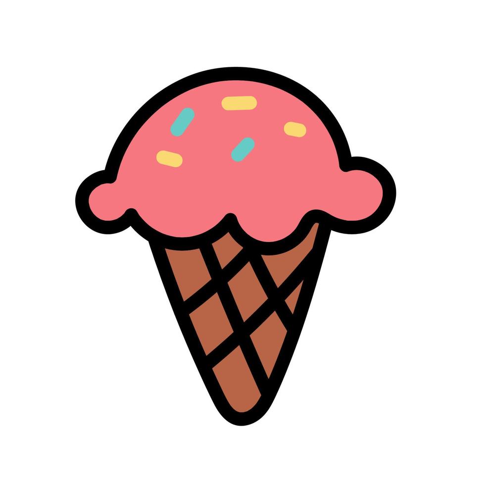 ice cream food icon vector