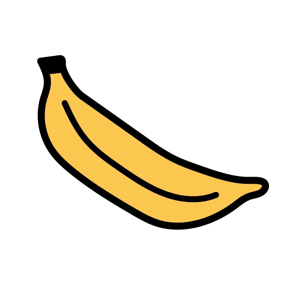 banana fruit icon vector