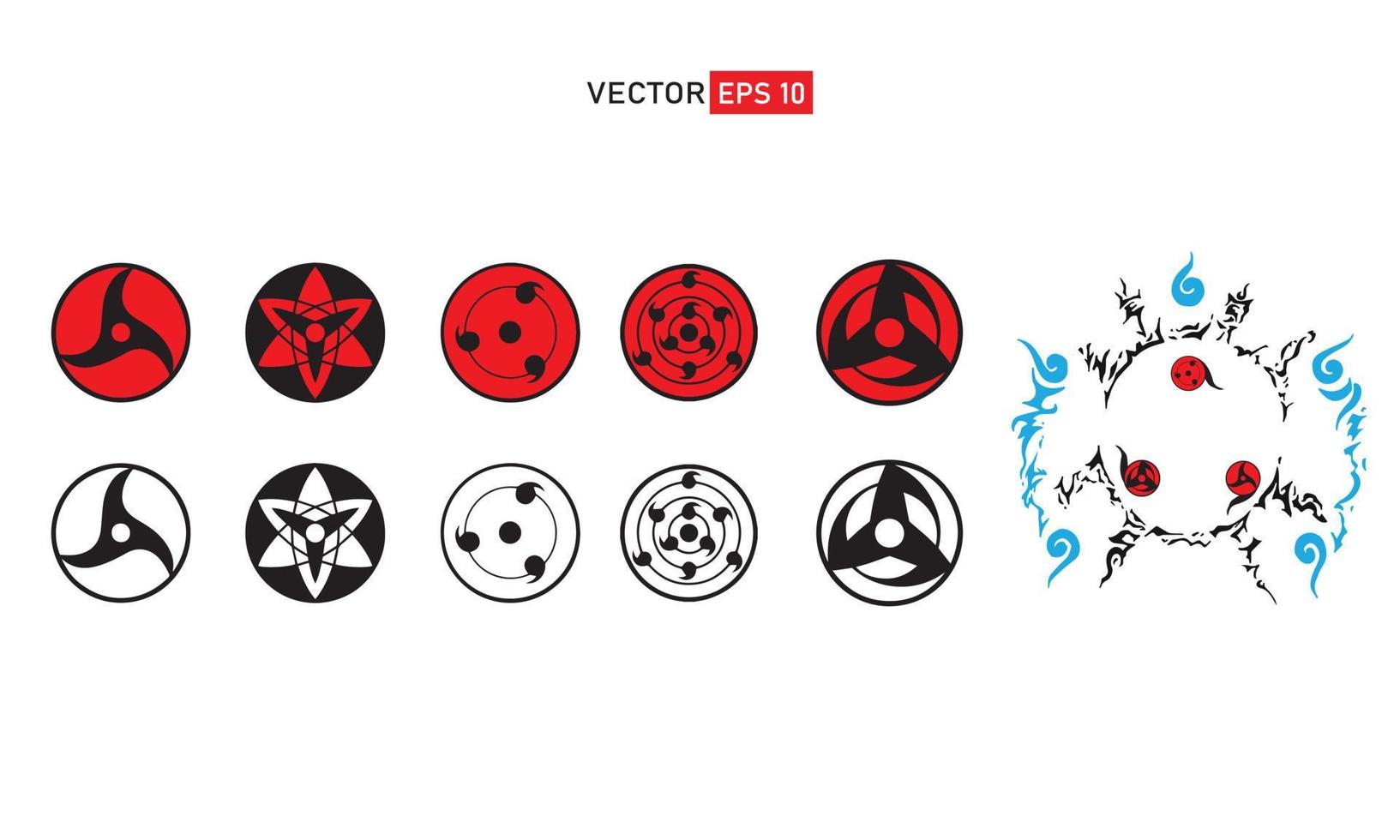 sharingan uchiha clan vector