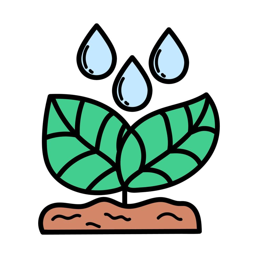 iconos ecología. planta con agua. coles. paisajismo icono en moderno estilo. lineal estilo. vector