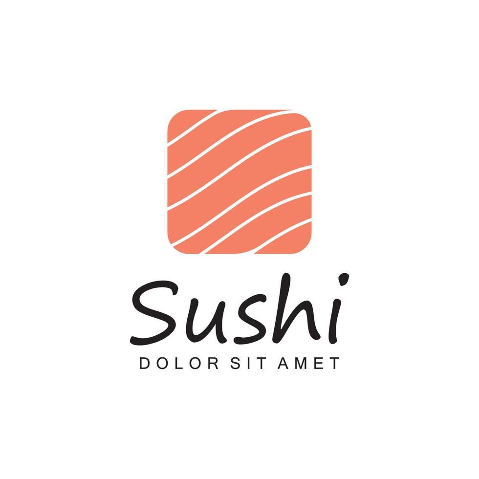 Sushi vector logo template, or Japanese specialties.