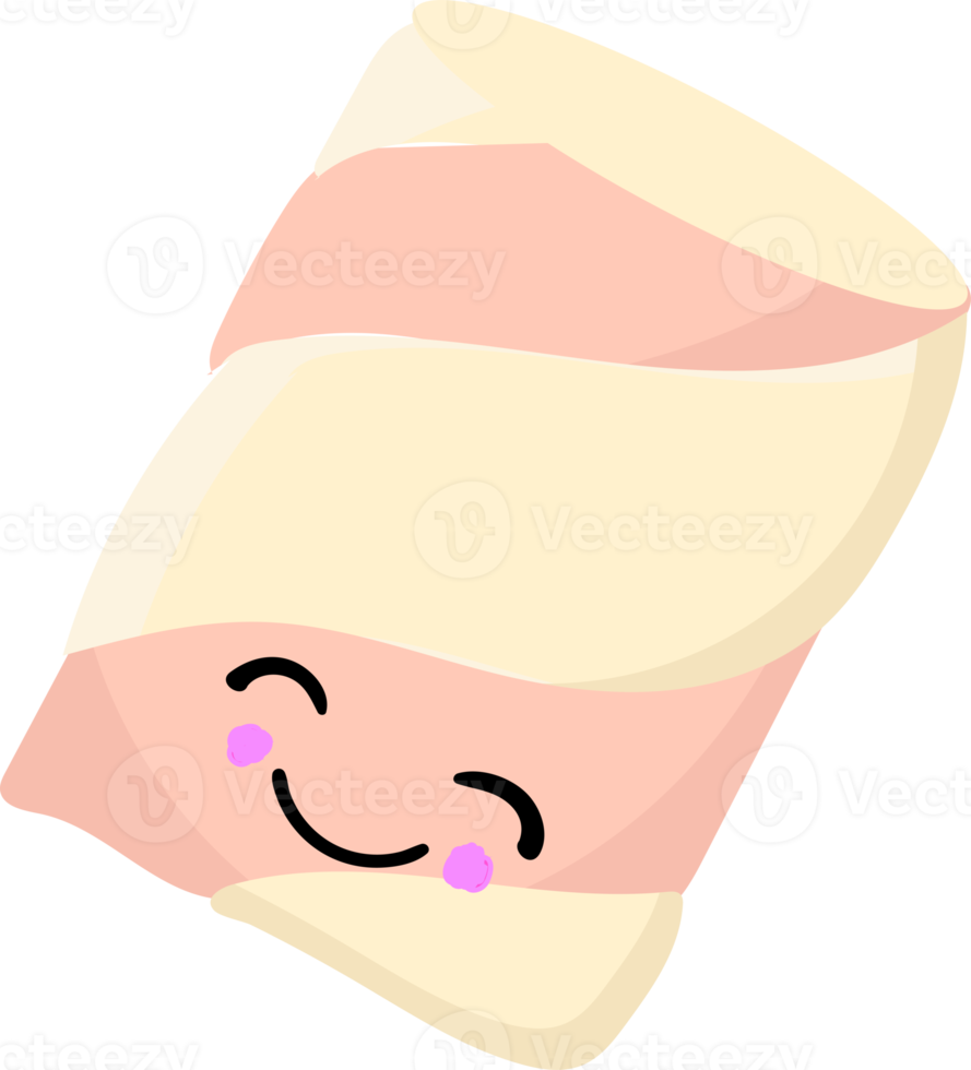 marshmallow. söt karaktär marshmallow.marshmallow isolerat png