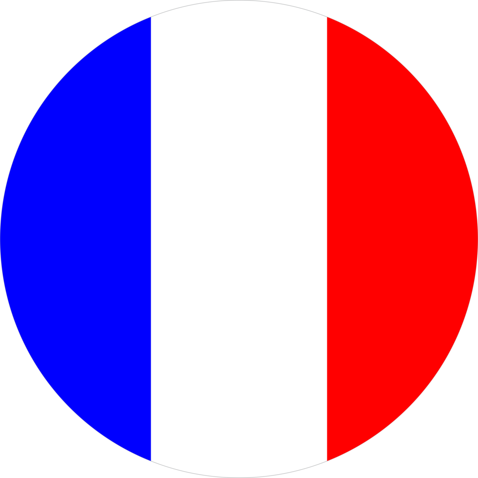 France flag round shape PNG