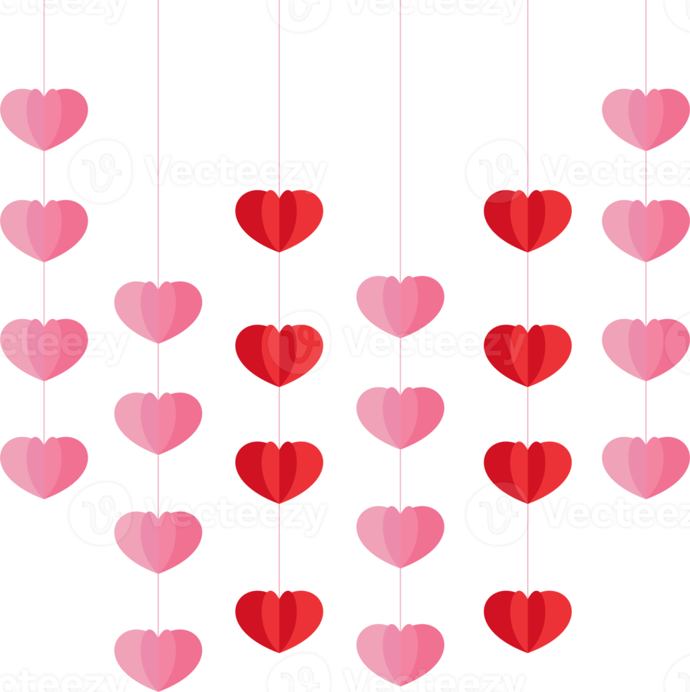 Heart hanging pink love icon png