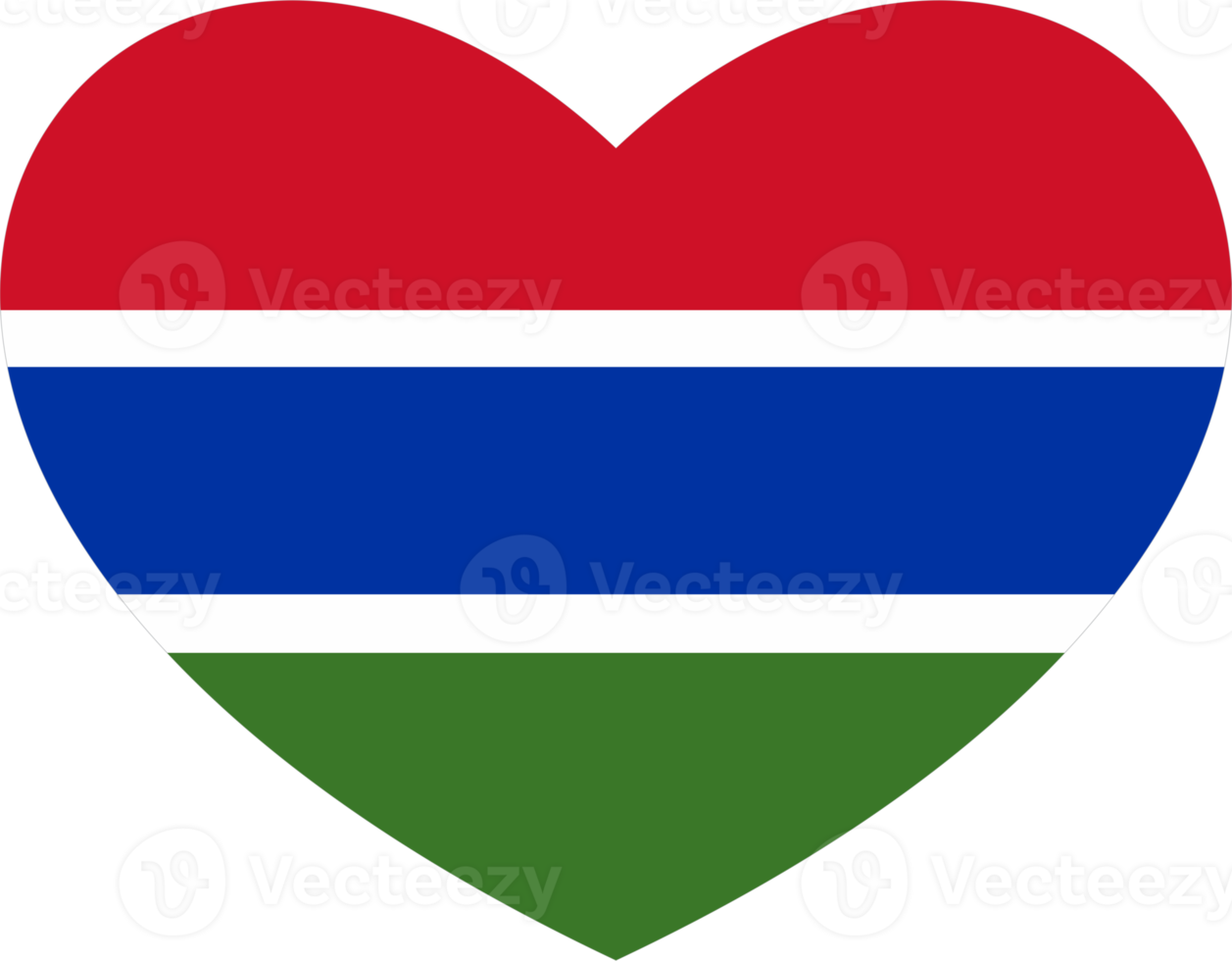 Gambia bandiera cuore forma png