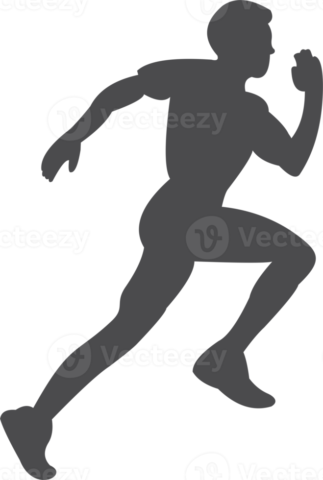 The man running silhouette PNG