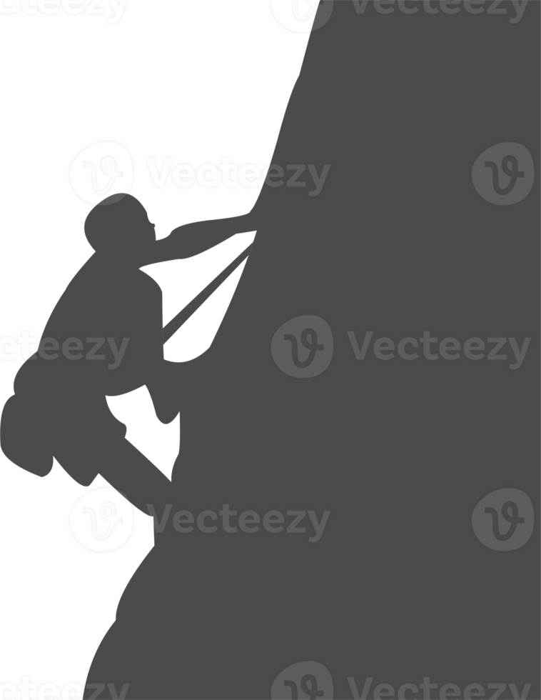 Climber mountain silhouette png