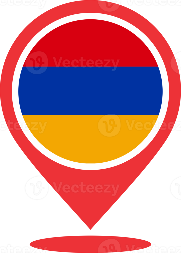 Armenien Flagge Stift Karte Ort png