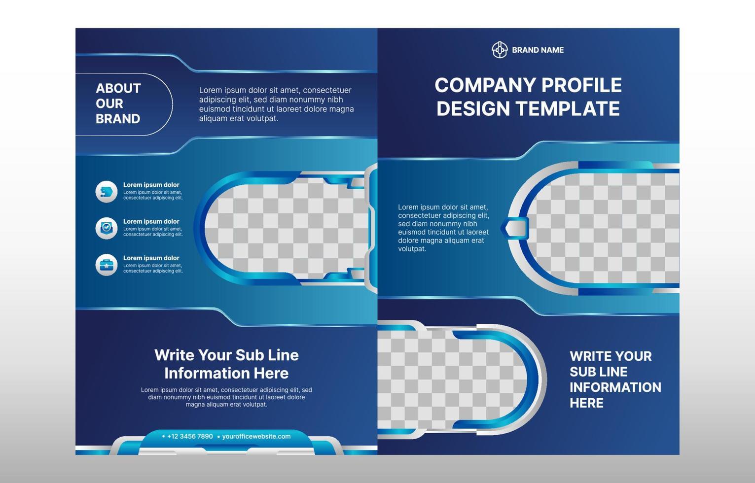 Creative Company Profile Template vector