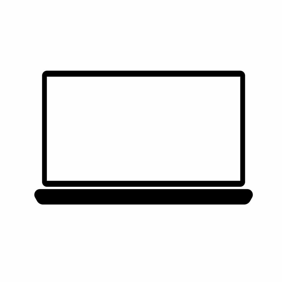 ordenador portátil icono sencillo vector ilustración.