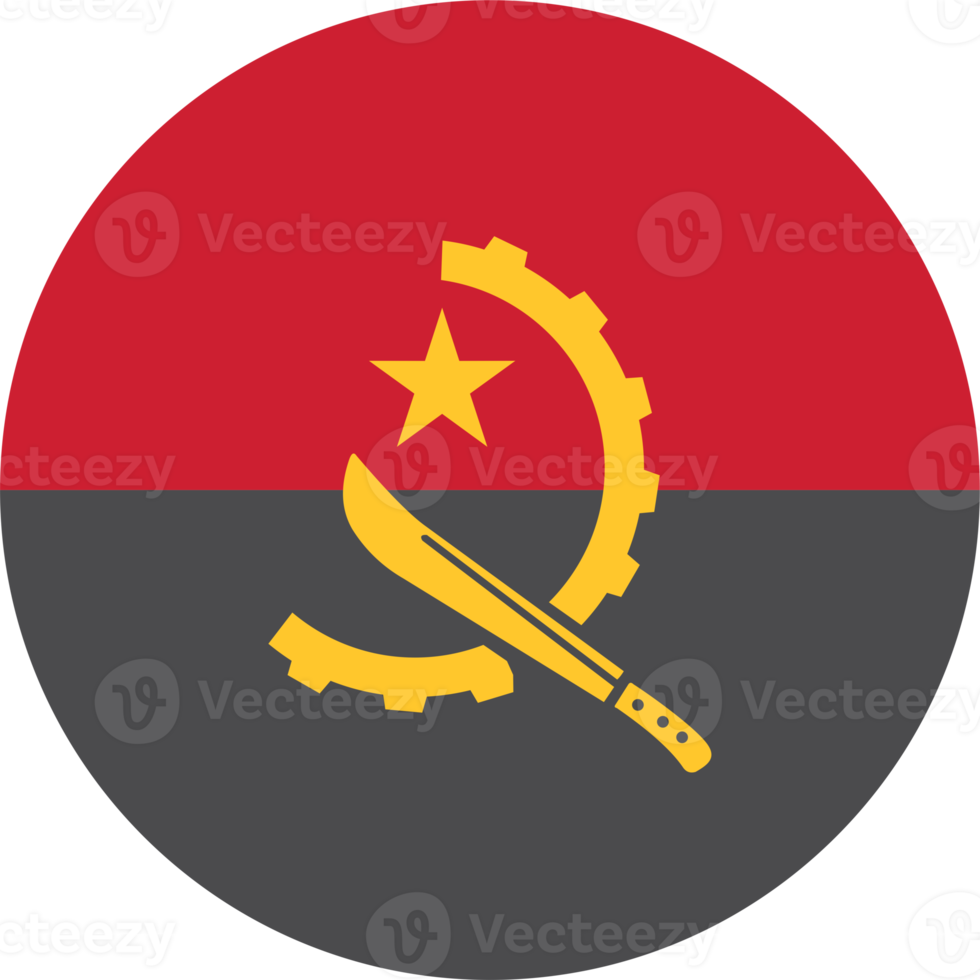 angola flagga runda form png