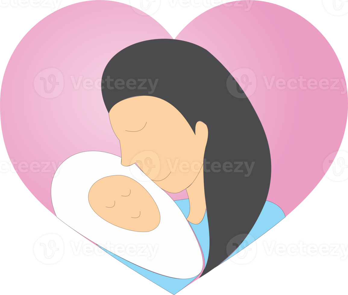 Mother love baby icon PNG
