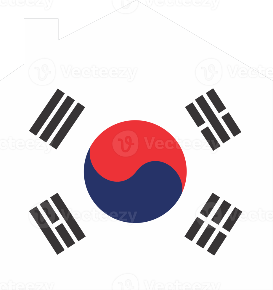 söder korea flagga png