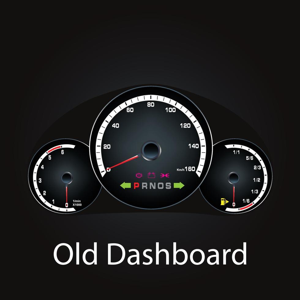 Car dash board vector illustration eps 10 Pro Vector. Colorful car