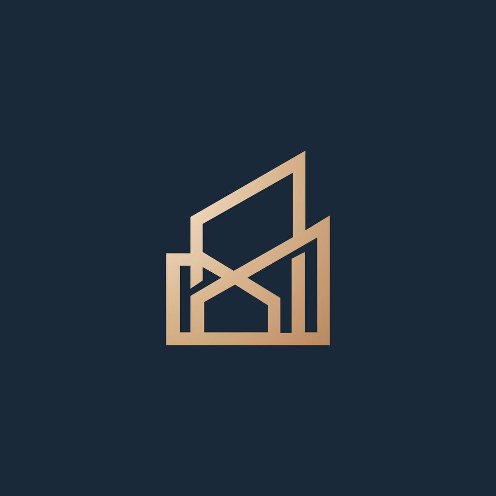 Building architecture luxury logo design vector