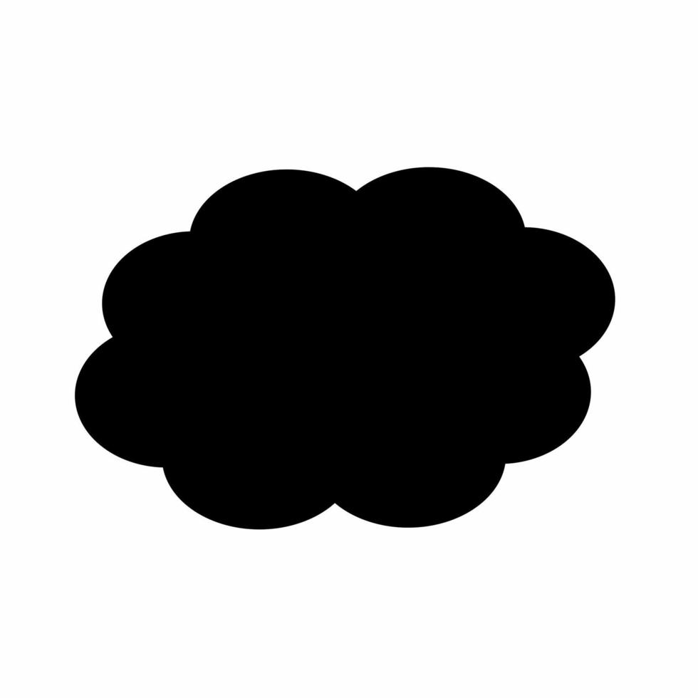 nube icono sencillo vector ilustración.