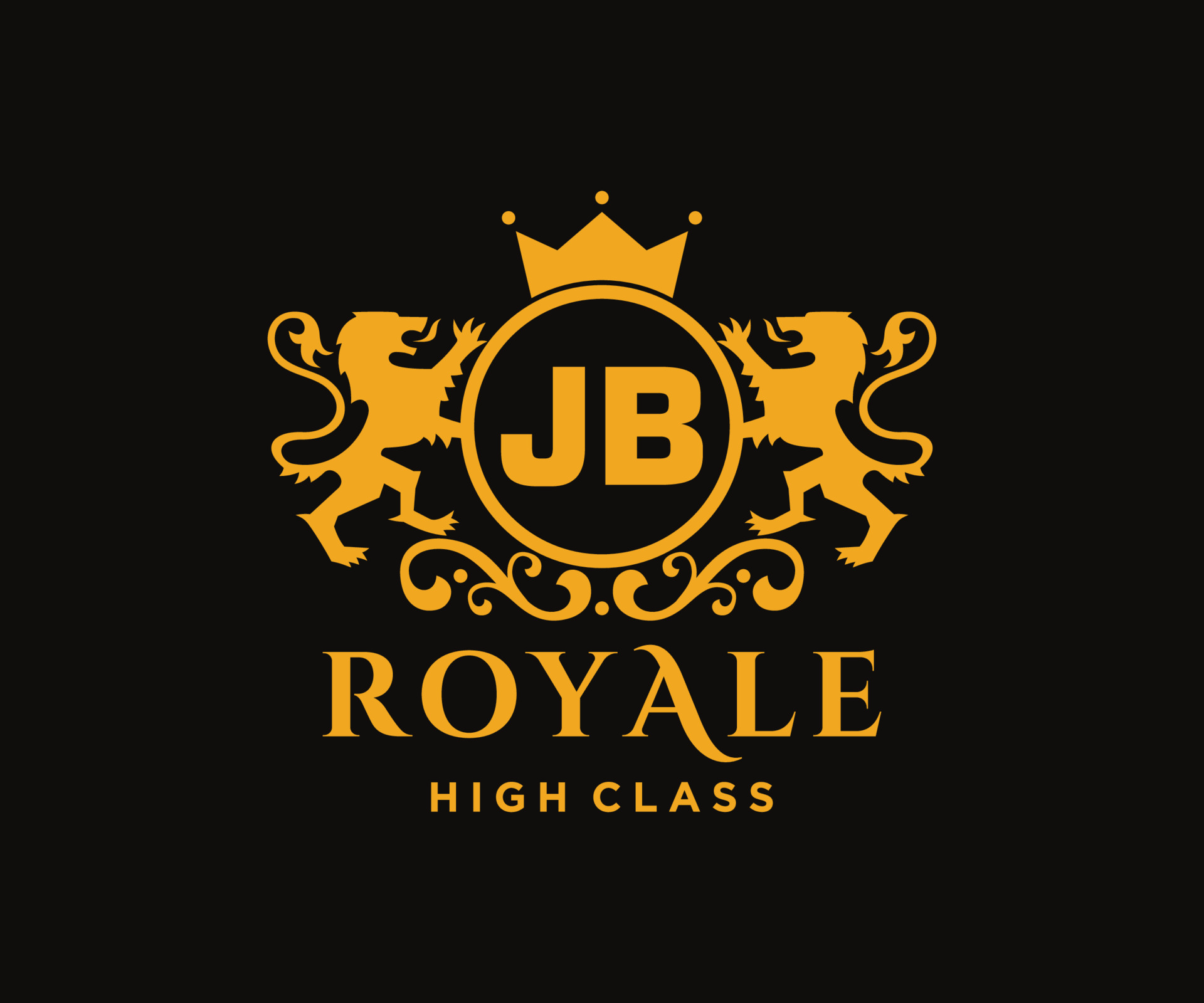 Golden Letter JB Template Logo Luxury Gold Letter With Crown. Monogram ...