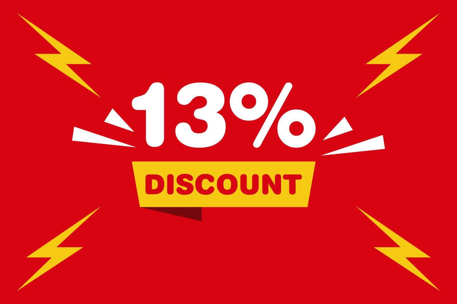 13 percent Sale and discount labels. price off tag icon flat design. vector