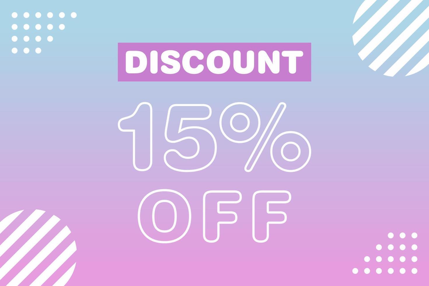 15 percent Sale and discount labels. price off tag icon flat design. vector