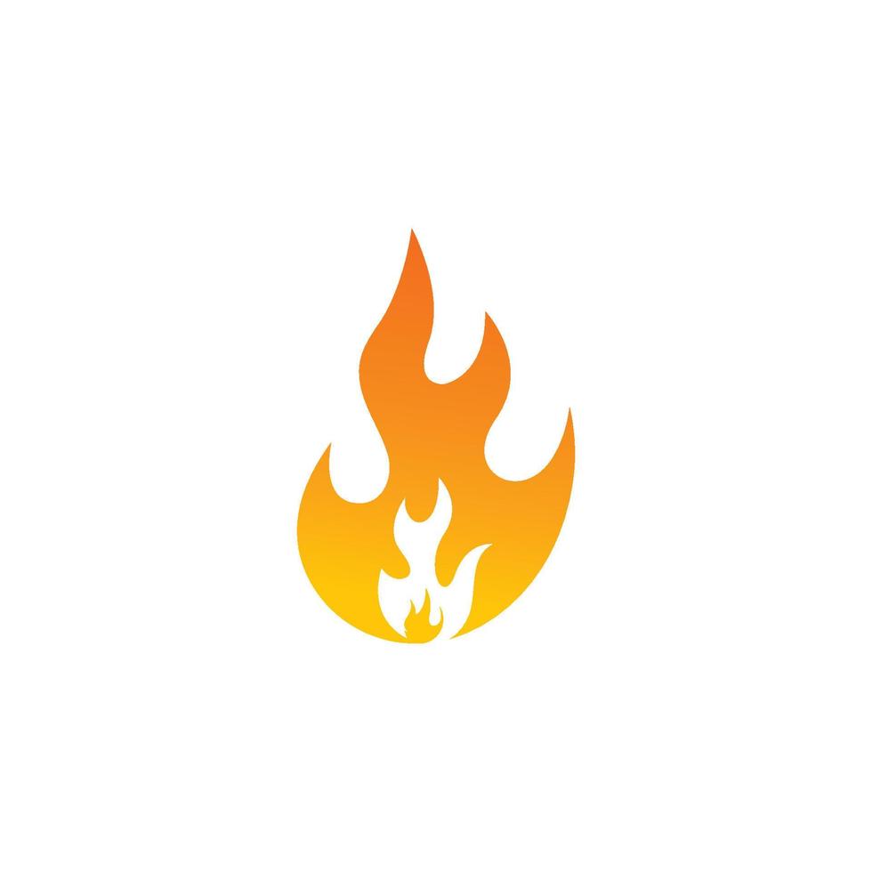 fuego, llama, logotipo, icono, vector, ilustración, diseño vector