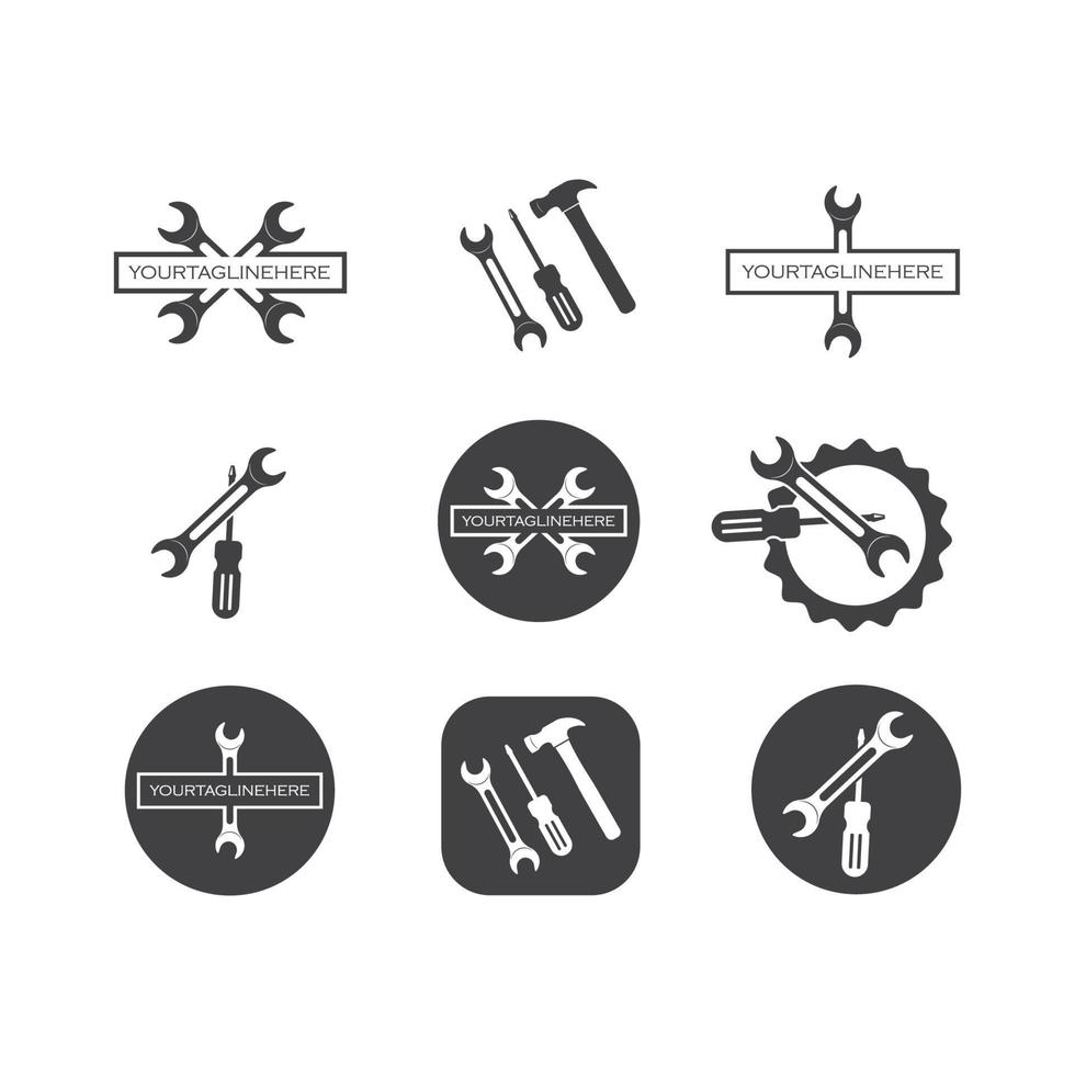 wrench vector illustration and icon of automotive repair