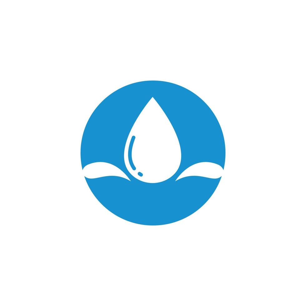 Ilustración de vector de plantilla de logotipo de gota de agua