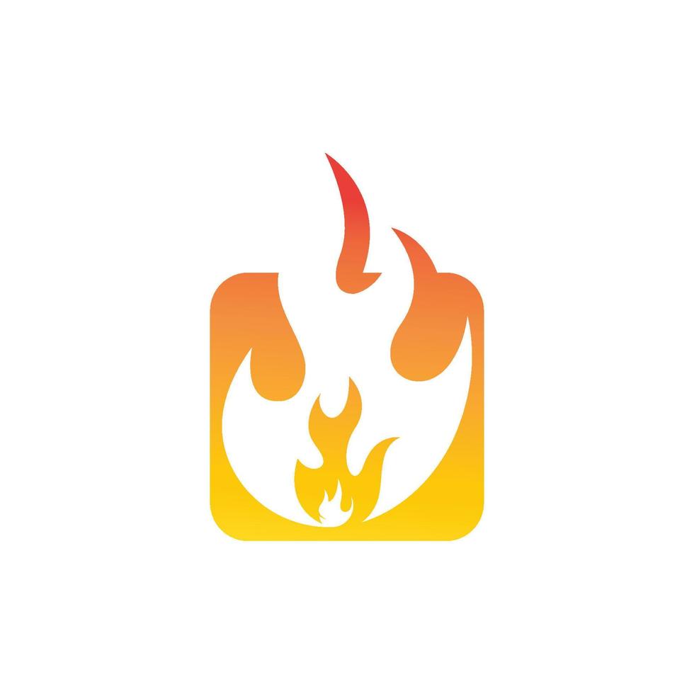 Fire flame Logo icon vector illustration design
