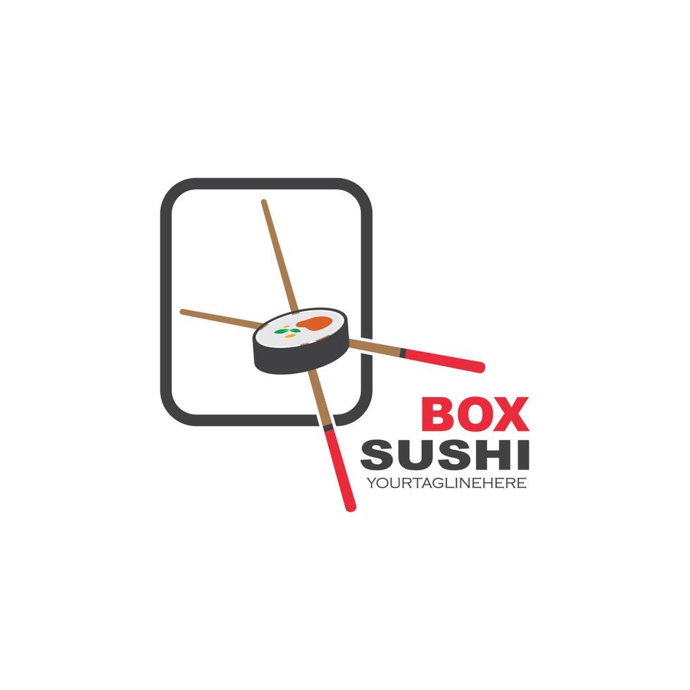 sushi vector icon label illustration design