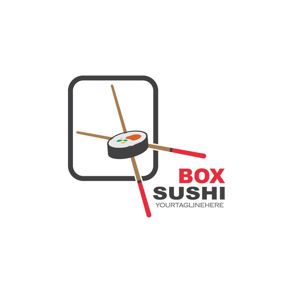 sushi vector icon label illustration design