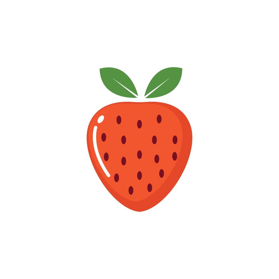 strawberry icon logo vector illustration