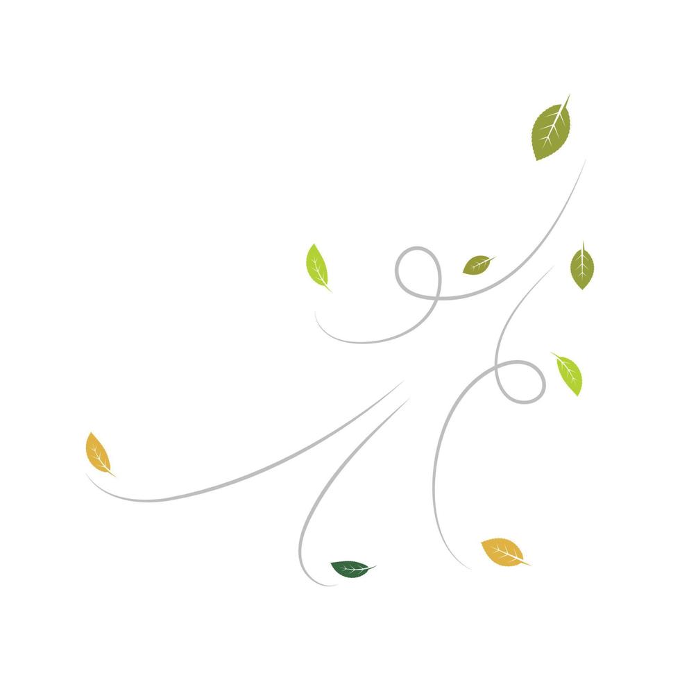 caído hojas y reverencia viento vector ilustración diseño